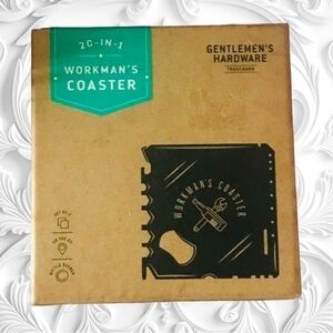 Set Of Two Workman’s Coaster Multi-Tool CoastersTwo coasters in box